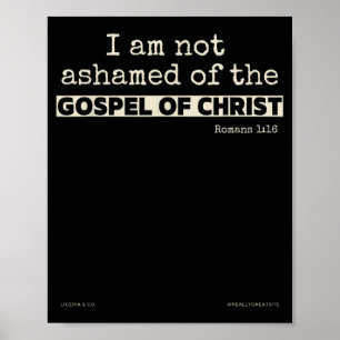 Poster Je ne rougis pas de l'Évangile de Christ