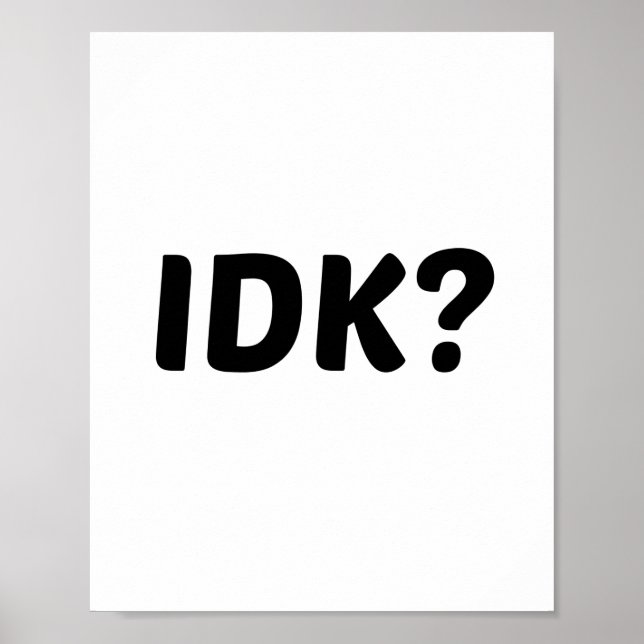 POSTER JE NE SAIS PAS (Devant)