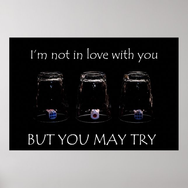 Poster Je ne suis pas amoureux de toi, mais tu peux essay (Devant)