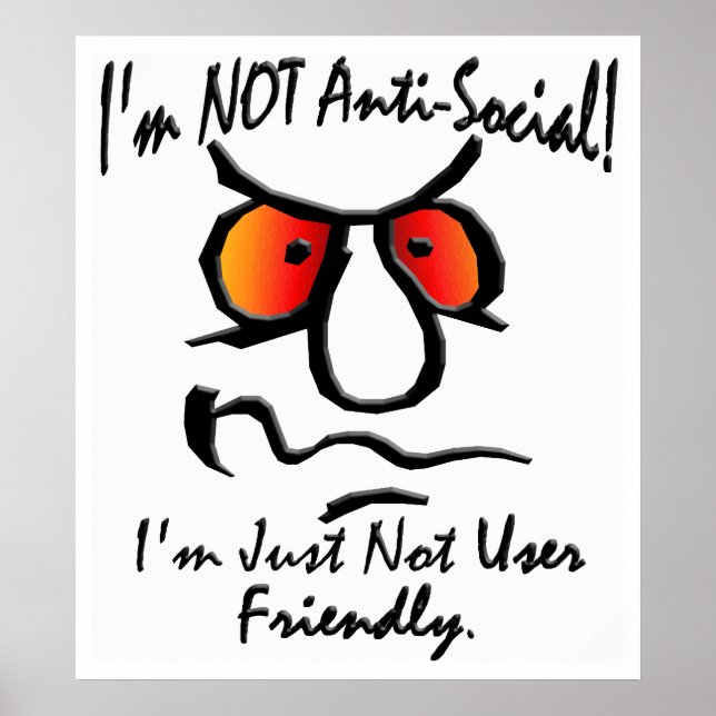 Poster Je ne suis pas anti-social (1) (Devant)