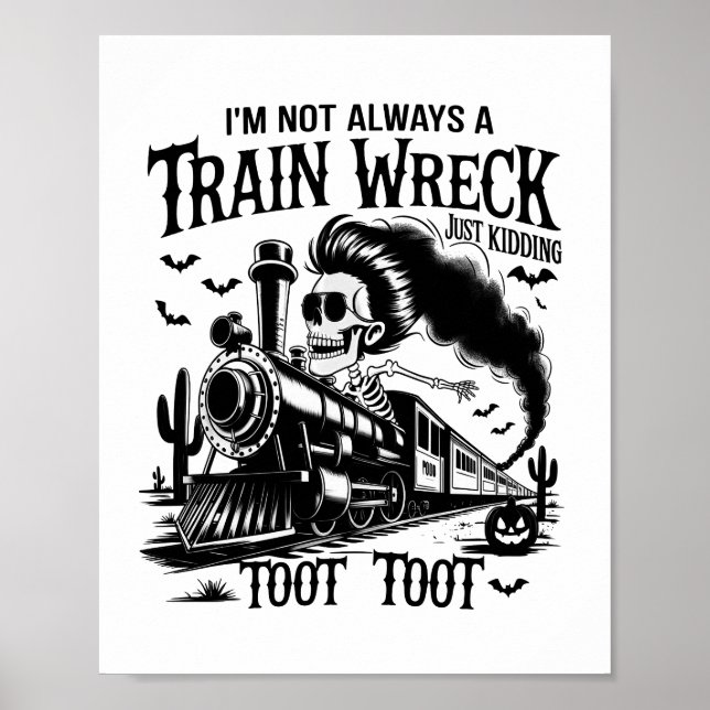 Poster Je ne suis pas toujours une épave de train Hallowe (Devant)