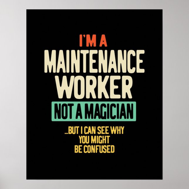 Poster Je ne suis pas un magicien mais un travailleur de  (Devant)