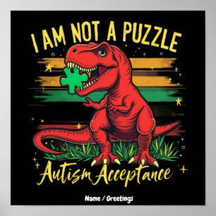 Poster Je ne suis pas un puzzle embrassant l'acceptation