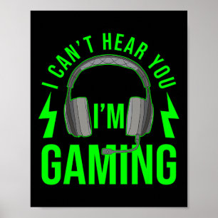 Poster Je ne t'entends pas, je joue au jeu vidéo T-shirt