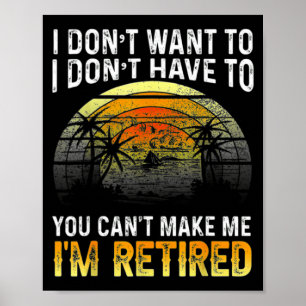 Poster Je ne veux pas Vous ne pouvez pas m'y obliger Je s