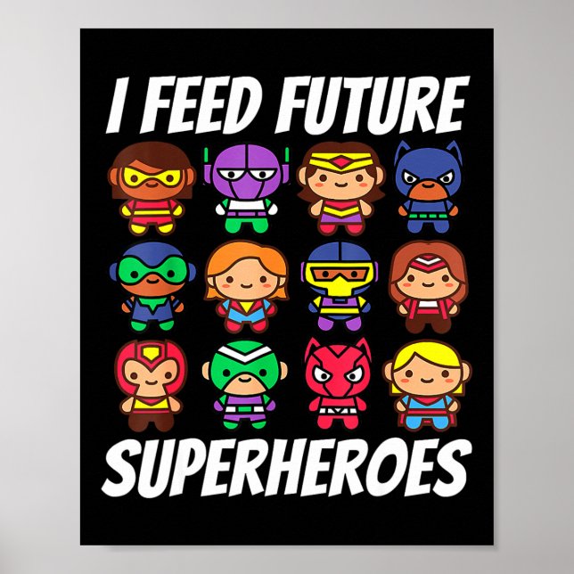 Poster Je nourris Futurs Superhéros École Lady Squad Déje (Devant)