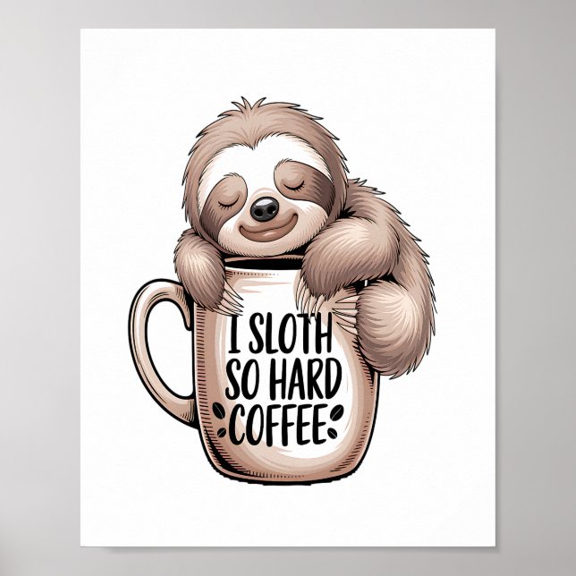 Poster Je parie sans café (Devant)