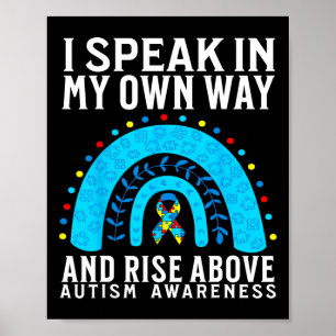 Poster Je Parle À Ma Façon De Soutien Sensibilisation sur