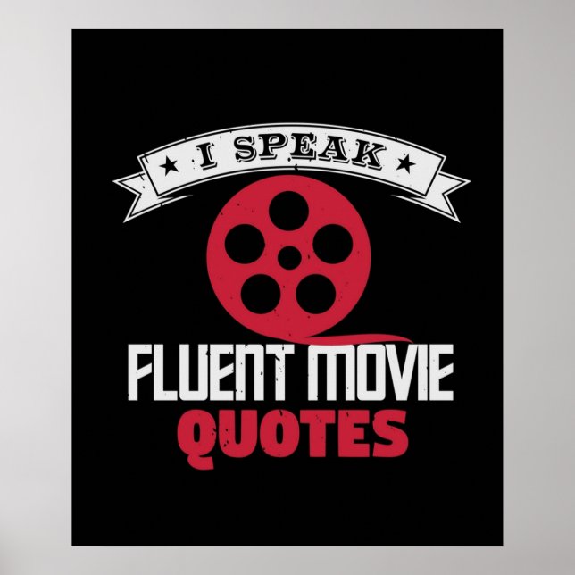Poster Je Parle Citations De Film Fluent (Devant)