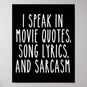 Poster Je Parle Dans Les Citations De Cinéma Chansons Par