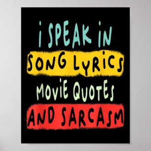 Poster Je Parle Dans Les Citations De Film Chanson Parole