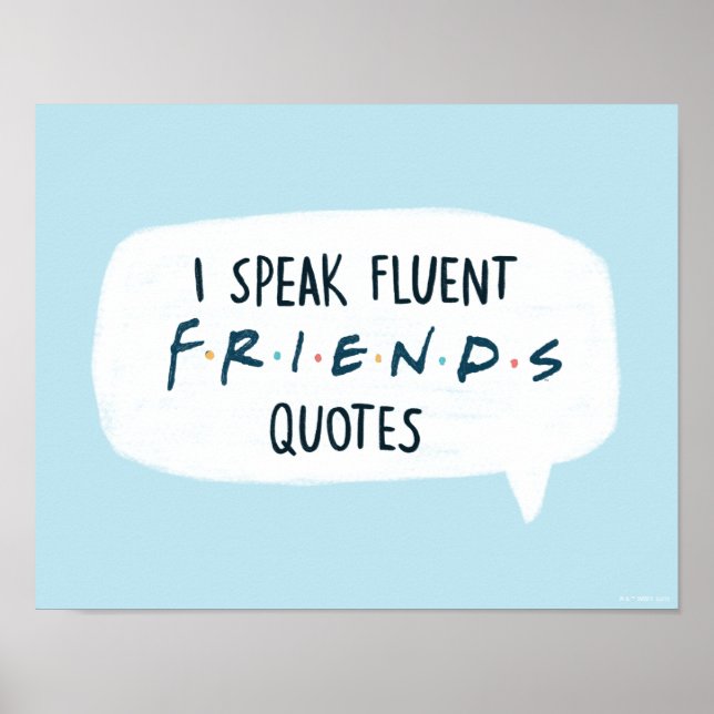 Poster Je parle des devis Fluent FRIENDS™ (Devant)