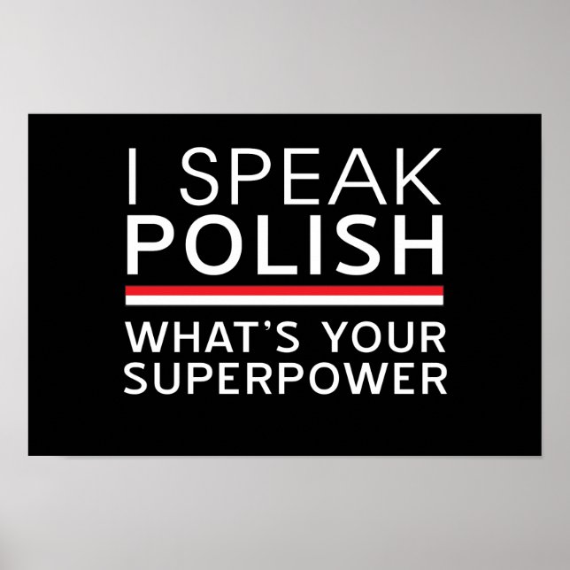 Poster Je parle polonais Quel est votre super-pouvoir ? (Devant)