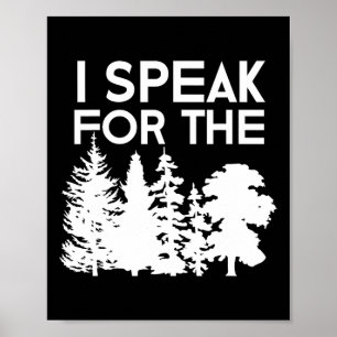 Poster Je Parle Pour Les Arbres Jours des terres Hommes F