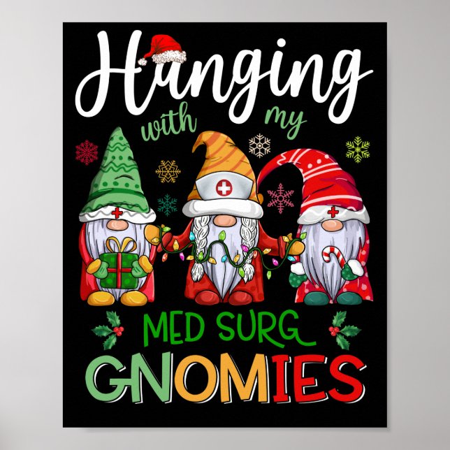 Poster Je Passe Avec Mes Gnomies De Surg Med Noël D'Infir (Devant)