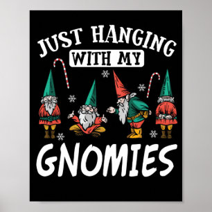 Poster Je Passe Juste Avec Mes Gnomies Drôle Jeu De Noë