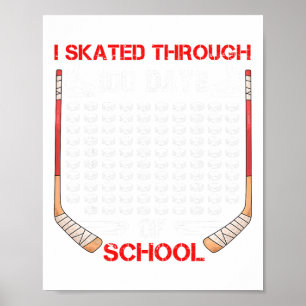 Poster Je patinais à travers 100 jours d'école Fan de hoc