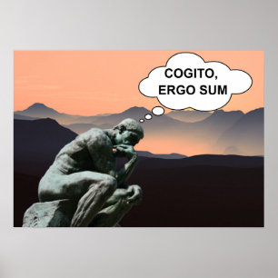 Poster Je pense, donc je suis