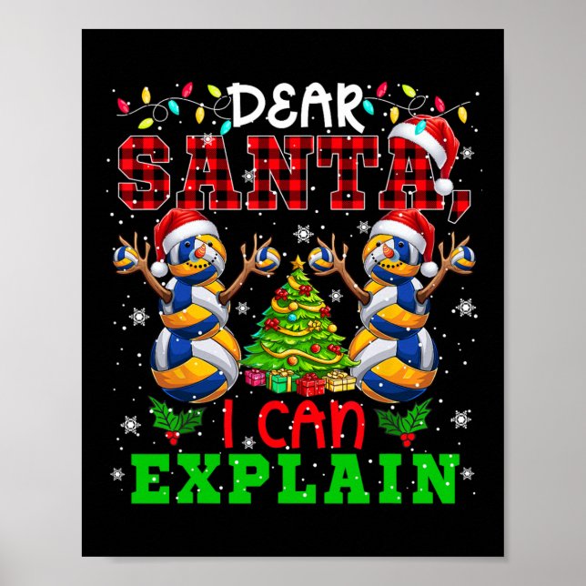 Poster Je Peux Expliquer Les Snowmen De Noël Jouer Au Vol (Devant)