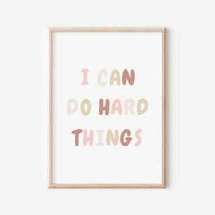 Poster Je Peux Faire Des Choses Dures Décor Pink Girl Nur