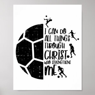 Poster Je peux faire des choses par le Christ Footll Dieu