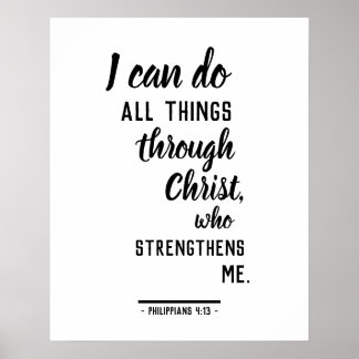 Poster Je peux faire tout en Christ Philippines 4:13