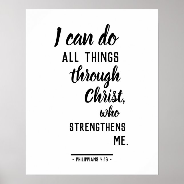 Poster Je peux faire tout en Christ Philippines 4:13 (Devant)