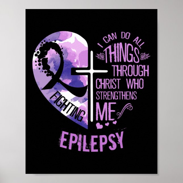 Poster Je Peux Faire Tout Par Le Christ - Epilepsie Awar (Devant)
