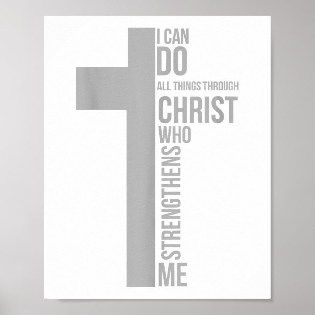 Poster Je Peux Faire Tout Par Le Christ Qui Renforce (Devant)