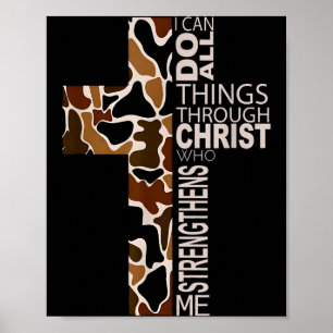 Poster Je peux faire toutes choses par Christ Camouflage 