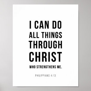 Poster Je peux faire toutes choses Philippiens 4:13
