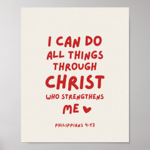 Poster Je peux faire toutes choses Philippiens 4:13