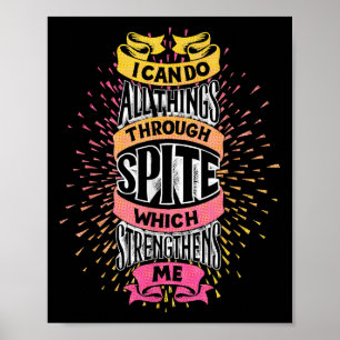 Poster Je Peux Faire Toutes Les Choses À Travers La Motiv