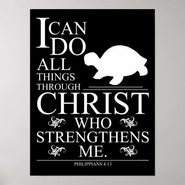 Poster Je Peux Faire Toutes Les Choses Par Le Christ Qui  (Devant)