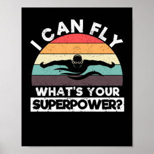 Poster Je peux voler Qu'est-ce que ta super-puissance Fun