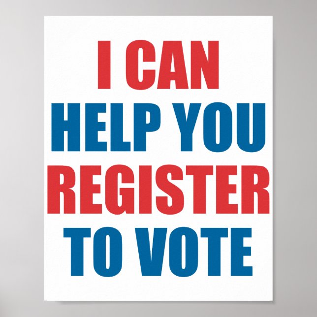 POSTER JE PEUX VOUS AIDER À VOTER. (Devant)