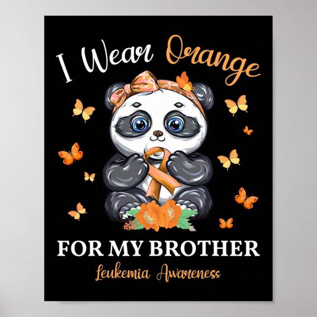 Poster Je Porte De L'Orange Pour Mon Frère Leucémie Sensi (Devant)