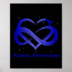 Poster Je porte du bleu pour la sensibilisation à l'ataxi