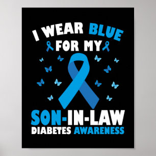 Poster Je Porte Du Bleu Pour La Sensibilisation De Mon Fi