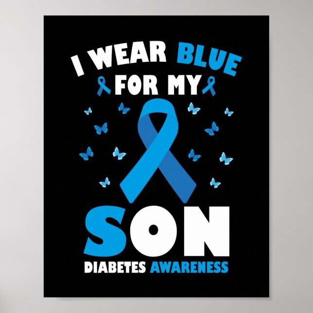 Poster Je Porte Du Bleu Pour Mon Fils Sensibilisation Au  (Devant)