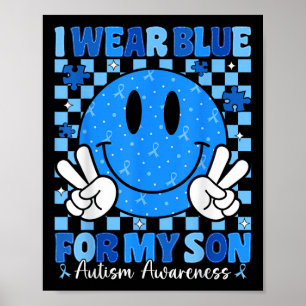 Poster Je Porte Du Bleu Pour Mon Fils Sensibilisation sur
