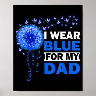 Poster Je porte du bleu pour mon papa sensibilisation au