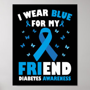 Poster Je Porte Du Blu Pour Mon Ami Sensibilisation Au Di