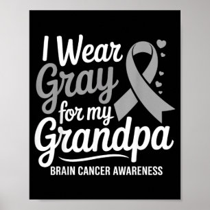 Poster Je porte du gris pour la sensibilisation au cancer