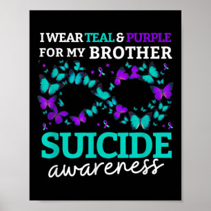 Poster Je Porte Du Purple Et Turquoise Pour Mon Frère Sui