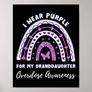 Poster Je Porte Du Purple Pour Mon Grand-Fille Surdose
