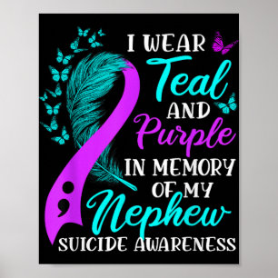Poster Je Porte Du Purple Turquoise En Mémoire De Mon Sui