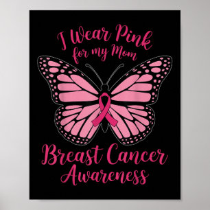 Poster Je Porte Du Rose Pour Ma Mère Sensibilisation Au C