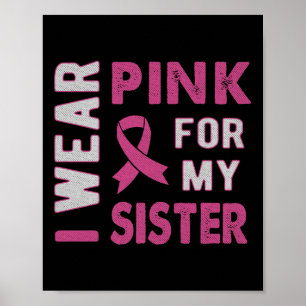 Poster Je Porte Du Rose Pour Ma Soeur Sensibilisation Au