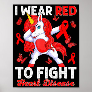 Poster Je porte du rouge pour combattre la sensibilisatio